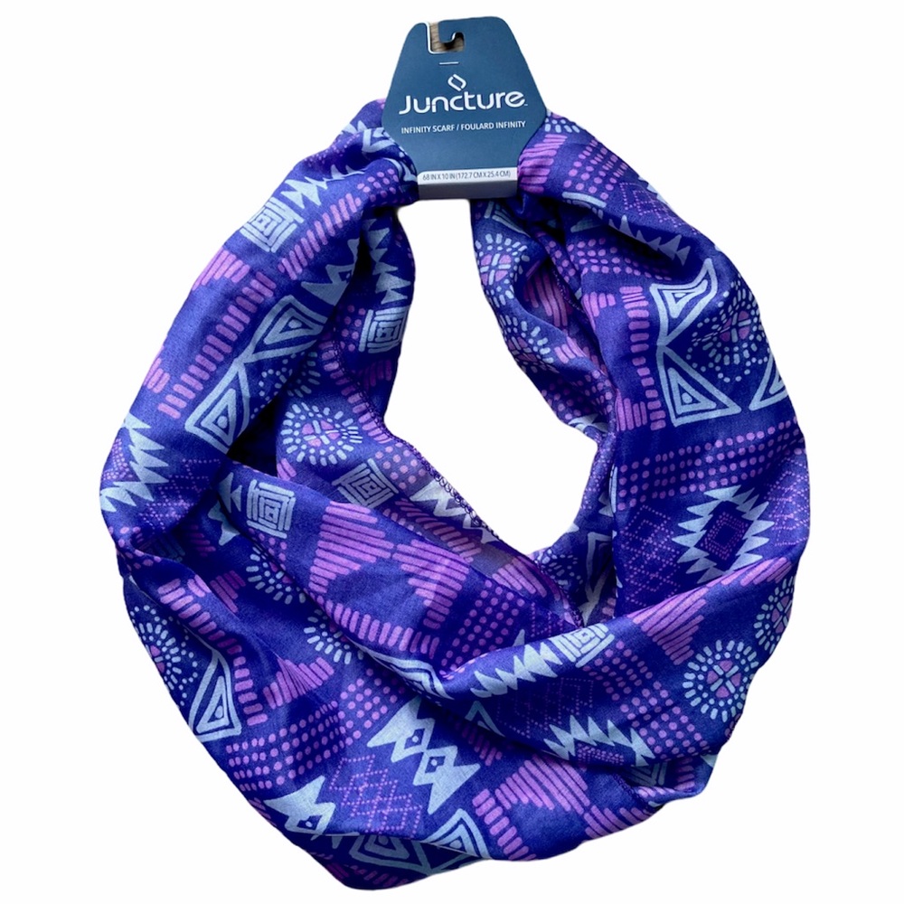 Juncture Purple Tribal Print Scarf